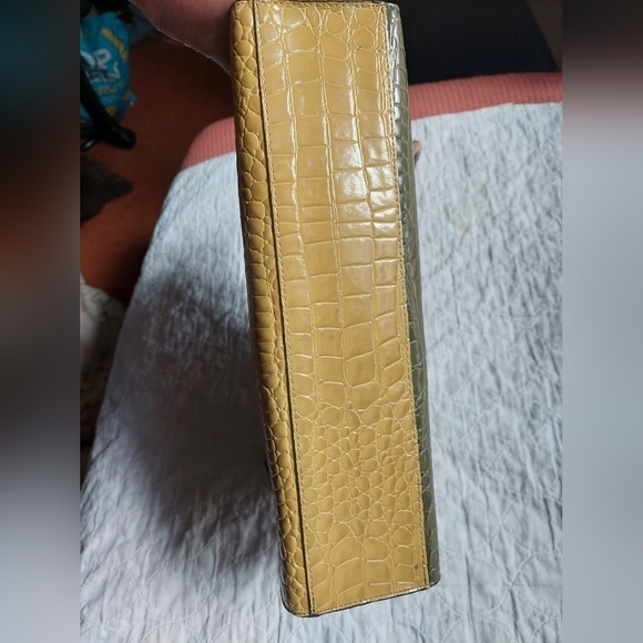 Jeanne Lottie 3-Tone Synthetic Alligator Embossed Satchel Bag - Picture 4 of 16